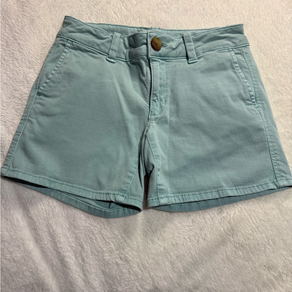 American Eagle Outfitters Blue Bermuda Shorts Lightweight Cotton